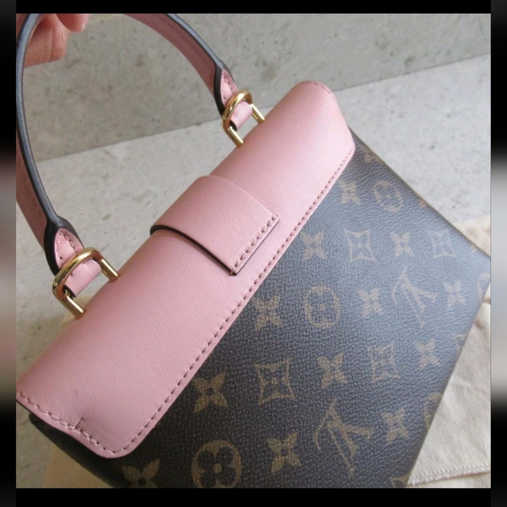 ♡♡♡ Pink Top Handle Monogram Satchel - Picture 7 of 14